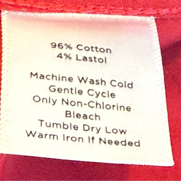 Talbots Womens Red Button Down Shirt 6P Long Sleeve Cotton Career Office Classic - Picture 11 of 12